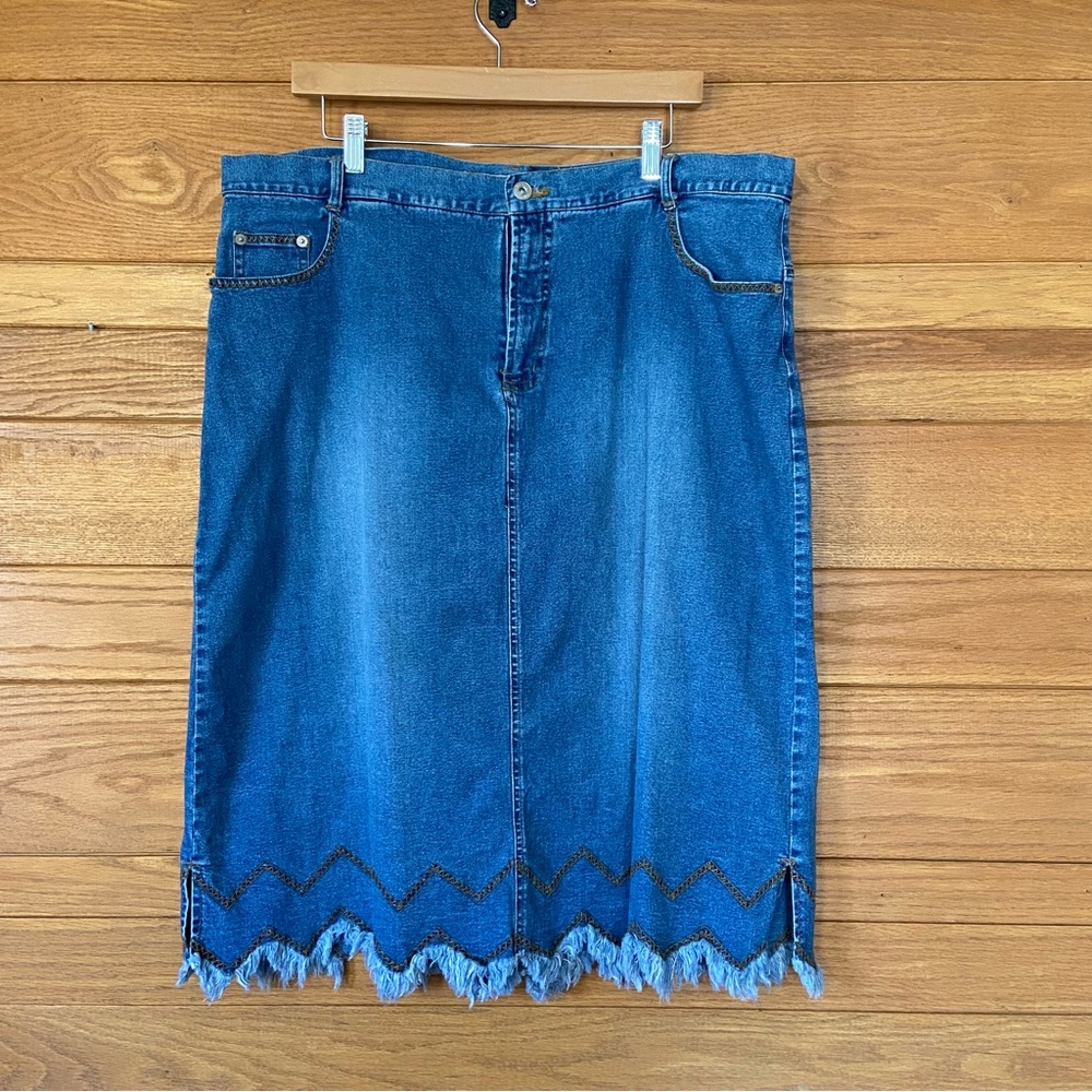 Y2k Me And You Denim Western Embroidered Skirt